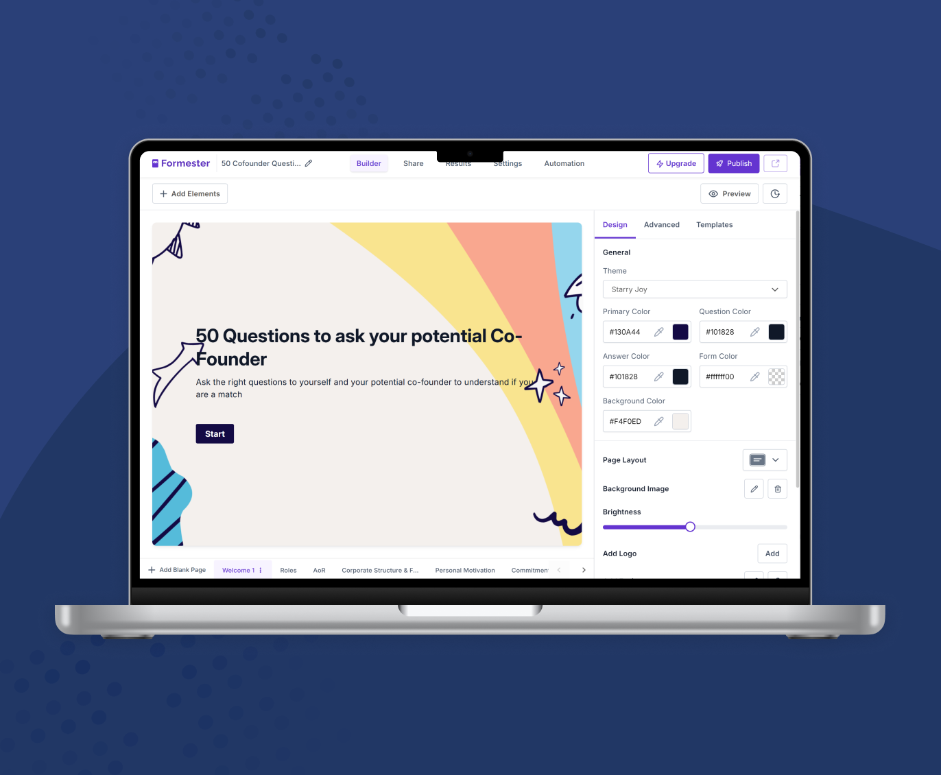 Formester Platform - AI Form Builder Interface
